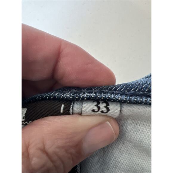 7 For All Mankind Jeans size 33 Blue Austyn Regular Fit Straight Leg Stretch - Picture 7 of 12